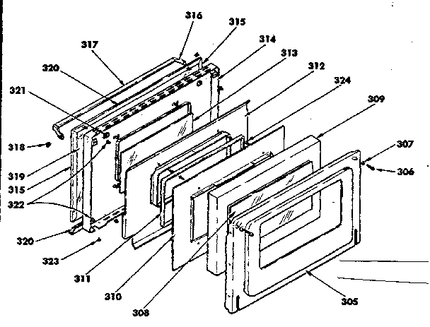 OVEN DOOR - MODEL NO. 3567590