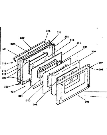 Oven door - model no. 3567590
