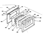 Kenmore 1553567591 oven door parts for model no. 155.3567501 diagram