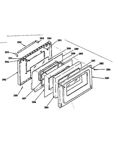 Oven door parts for model no. 155.3567501