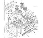 Kenmore 1553567790 top section and outer body diagram