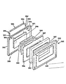 Oven door parts model no. 155.3567700