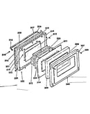 Oven door parts model no. 155.3567790