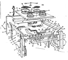 Kenmore 1554507011 top section and outer body diagram