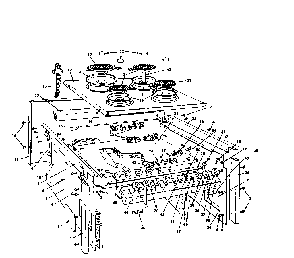 Top section and outer body parts