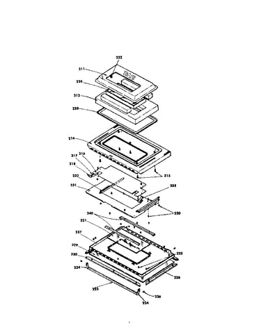 Oven door parts model no. 155.4557790