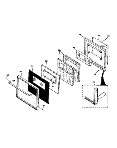 Lower oven door