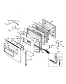 Upper oven door