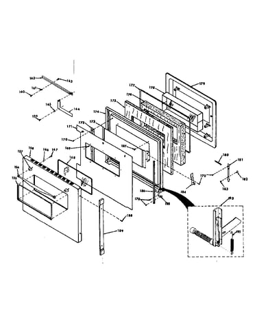 Upper oven door