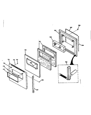 Lower oven door