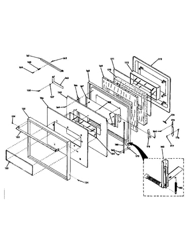 Upper oven door