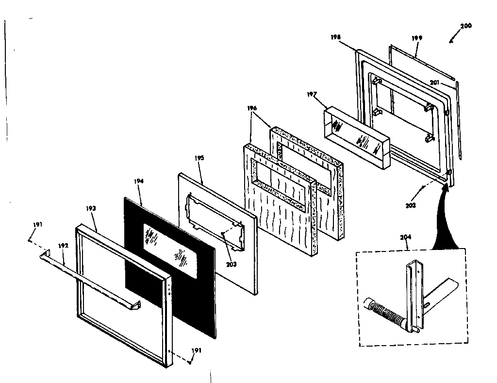 Lower oven door