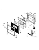 Lower black glass door