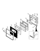 Lower black glass door