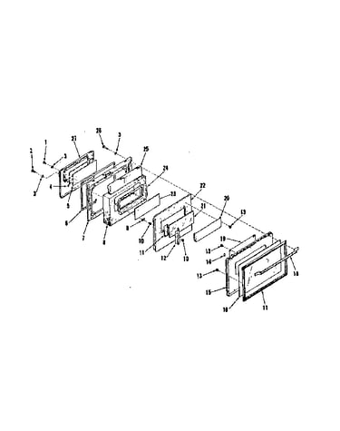 Oven door section