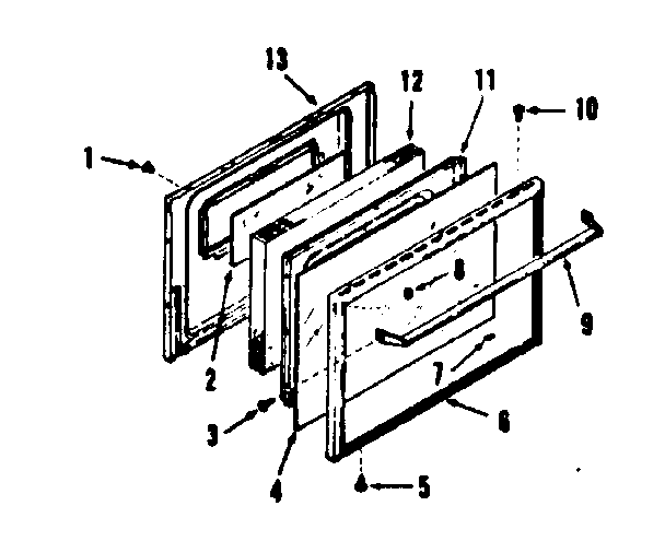 Oven door section
