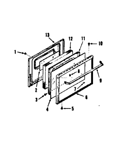 Oven door section