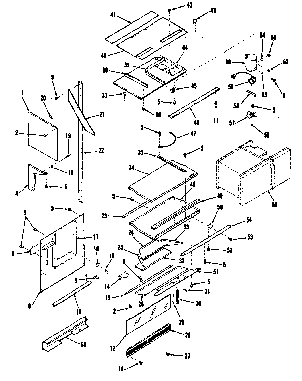 Upper oven pedestal section