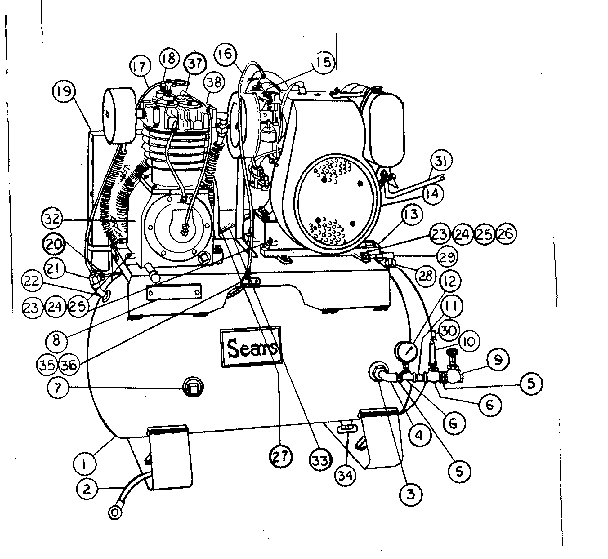 2 STAGE 2 CYLINDER AIR COMPRESSOR