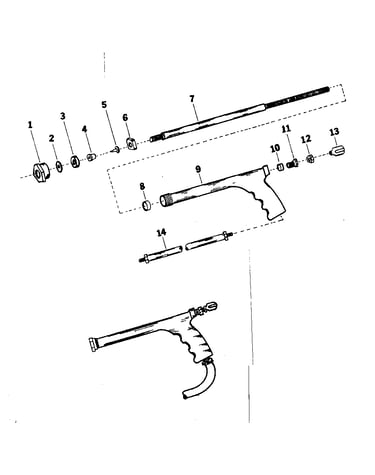 Pistol grip spray gun