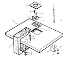 Craftsman 25153-PIN ROUTER work surface assembly diagram