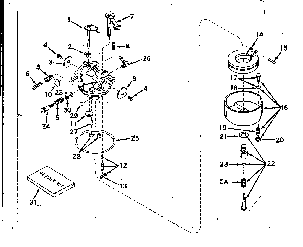 CARBURETOR NO. 631070A