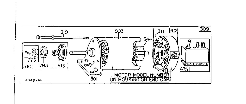 Motor and drive assembly