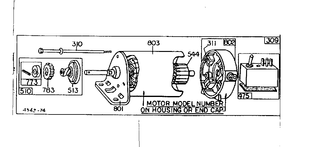 Motor and drive assembly