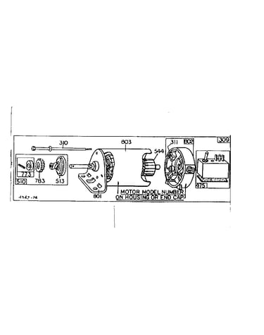 Motor and drive assembly
