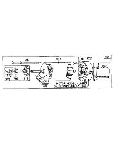 Motor and drive assembly