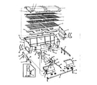Kenmore 25822659 grill & brnr sctn for permanent post & patio base assemblies diagram