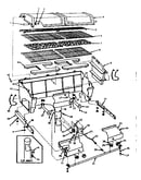 Grill & brnr sctn for permanent post & patio base assemblies