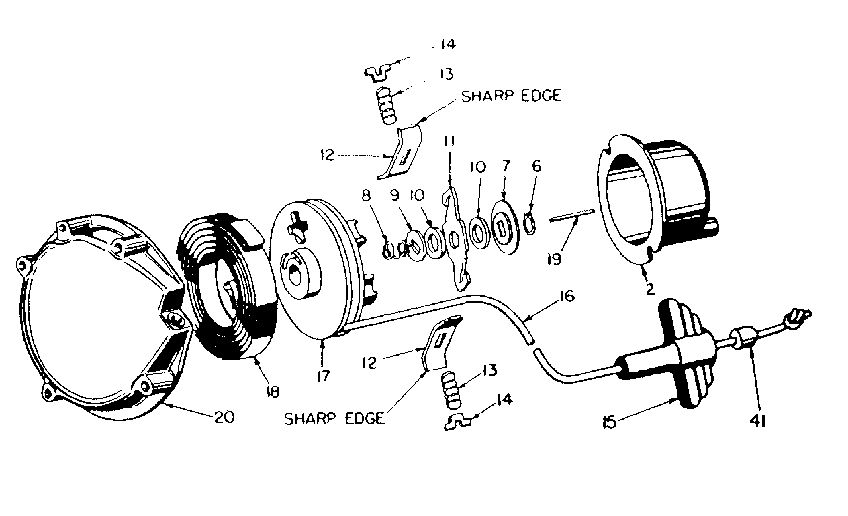 Rewind starter no. 590303