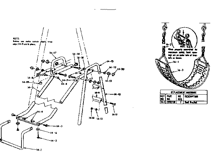 Slide assembly no. 13 & swing assembly no. 18