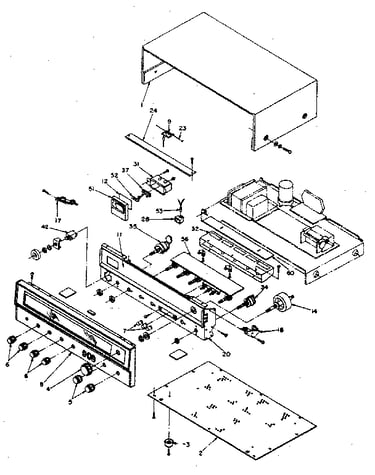 Cabinet and chassis front mounted assy.