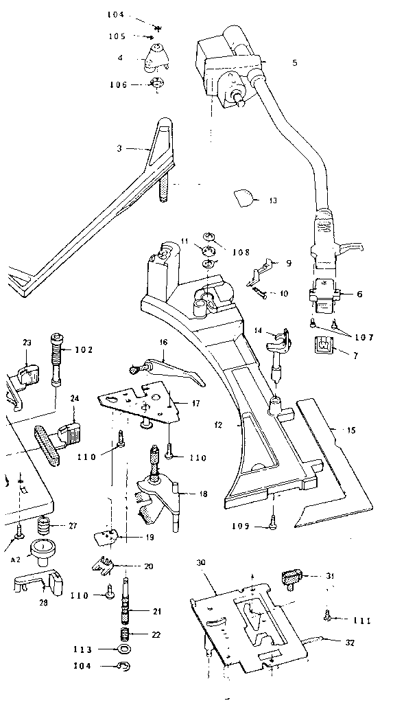 PICKUP ARM ASSEMBLY AND ORNAMENT ARM BASE