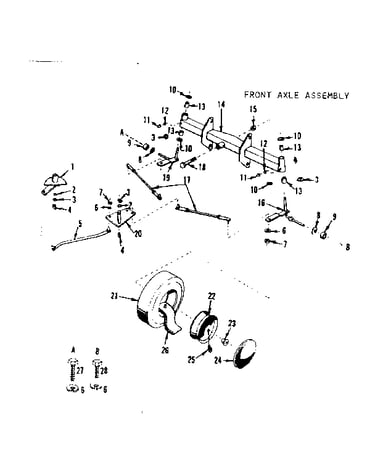 Front axle assembly