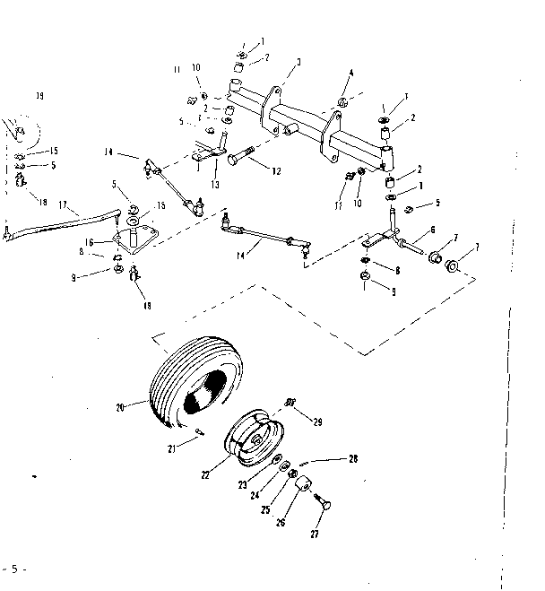 Front axle assembly