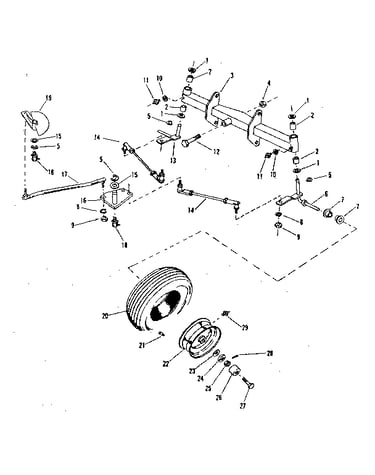 Front axle assembly