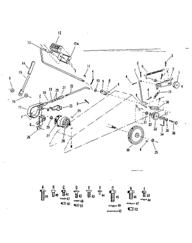 Idler and braking assembly