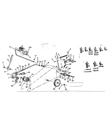 Idler and braking assembly