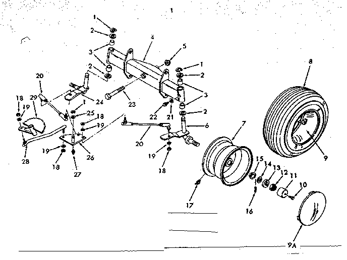 Front axle assembly