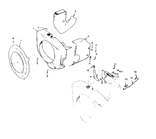 Blower housing and governor group
