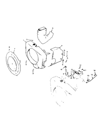 Blower housing and governor group