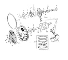Onan B48G-GA018/3475A piston, rod, camshaft, crankshaft and flywheel group diagram