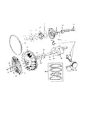 Piston, rod, camshaft, crankshaft and flywheel group