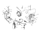 Onan B48G-GA018/3475A gearcase, charging stator, breaker box and ignition group diagram
