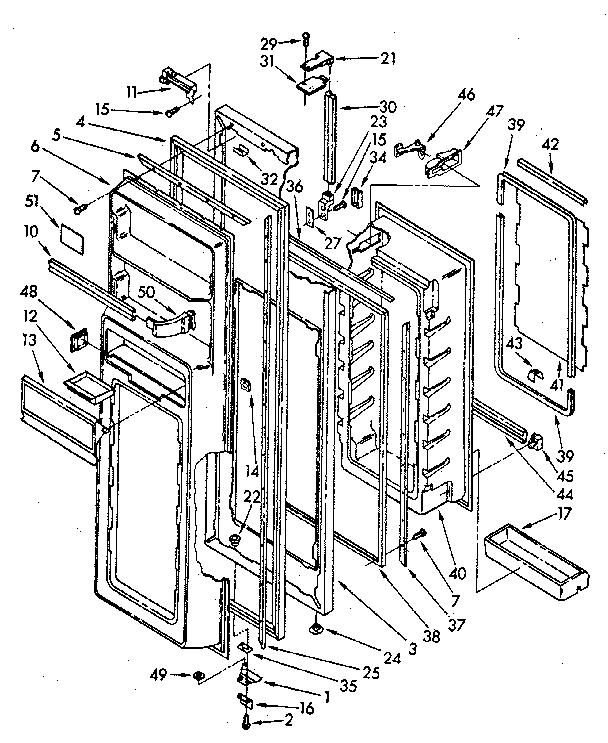 Refrigerator door parts