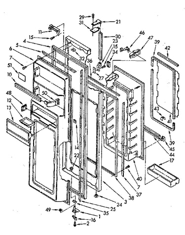 Refrigerator door parts
