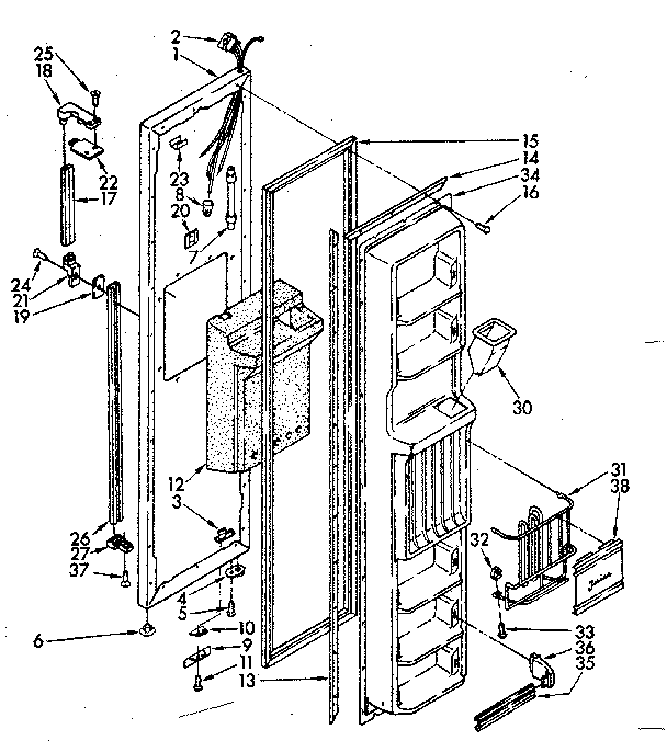 Freezer door parts